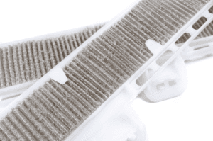 A set of dirty and dusty air filters 